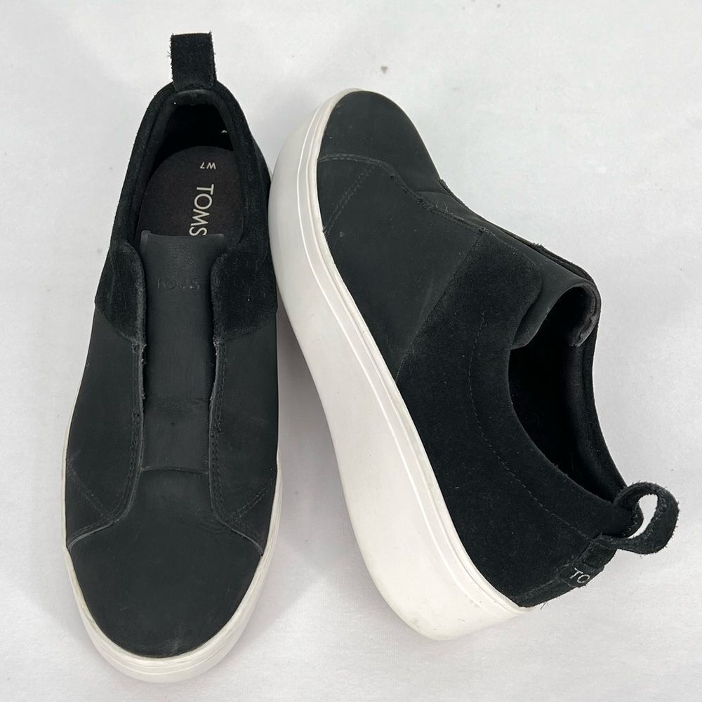 Toms Black Slip-On Sneakers